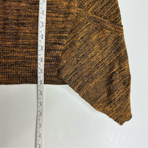 Logo by Lori Goldstein Sweater Women’s Small Orange Cotton Cashmere V Neck Top - Picture 6 of 9